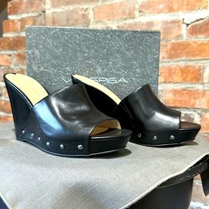 Via Spiga Leather Wedge